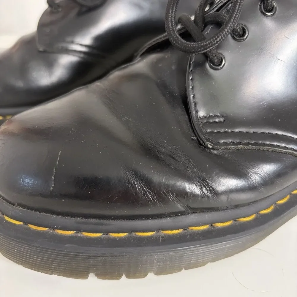 Dr Martens Smooth Black Leather Oxford Shoes 21084 Men's Sz 9 Women's 10L